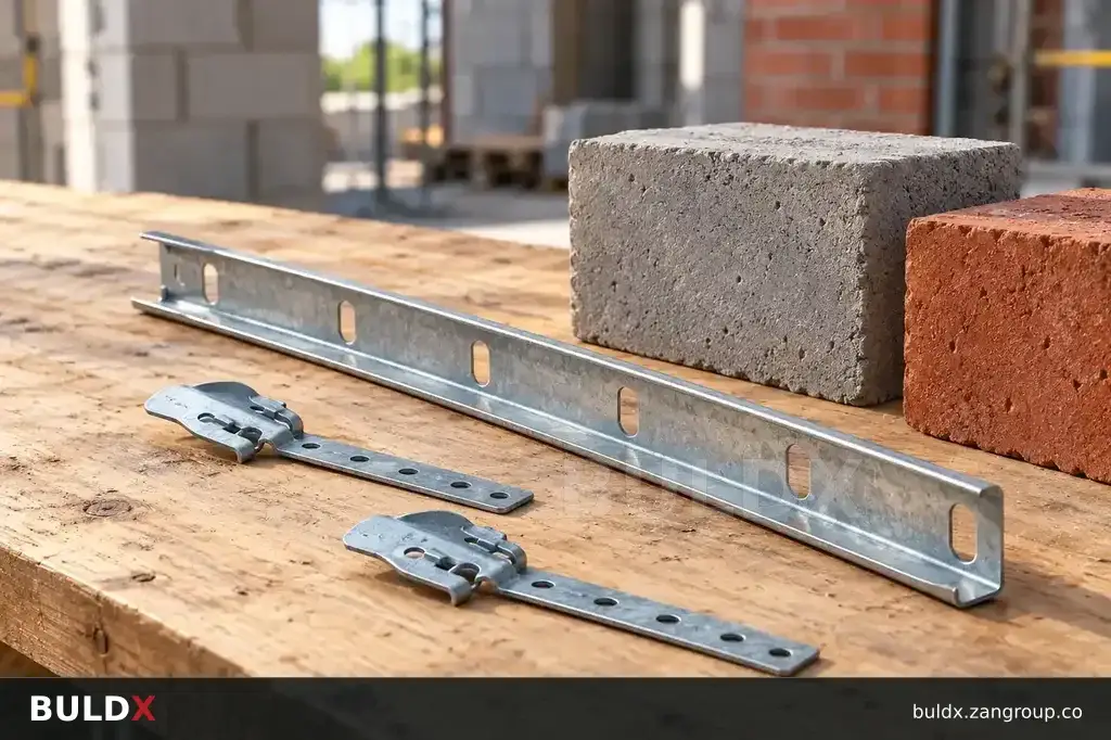 AI-generated application context: Wall connection profiles: coordinate adjoining materials