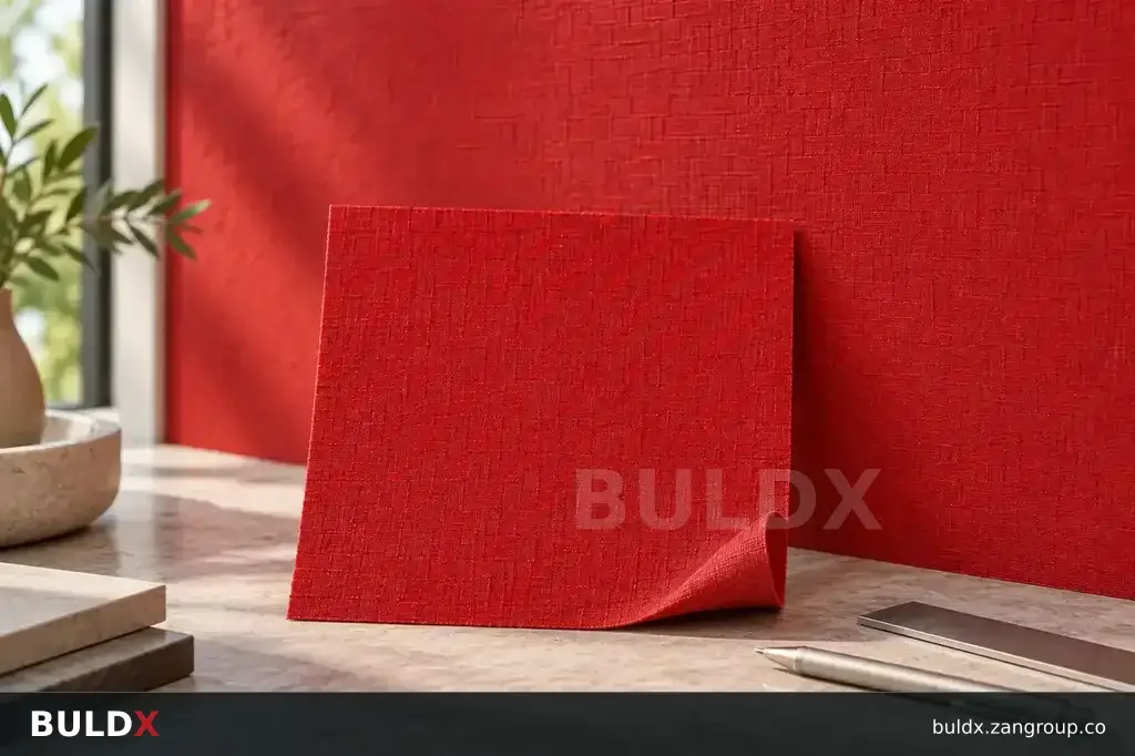 AI-generated application context: Glass-textile wallcoverings: finish, substrate and installation