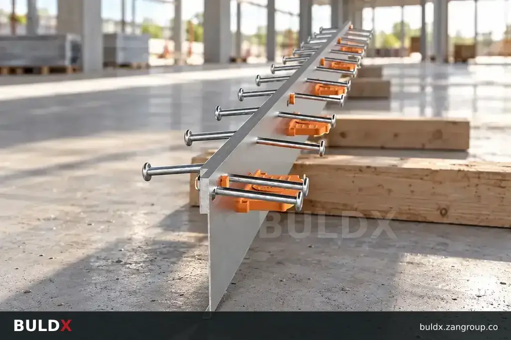 AI-generated application context: Checking industrial floor joint deliveries before installation