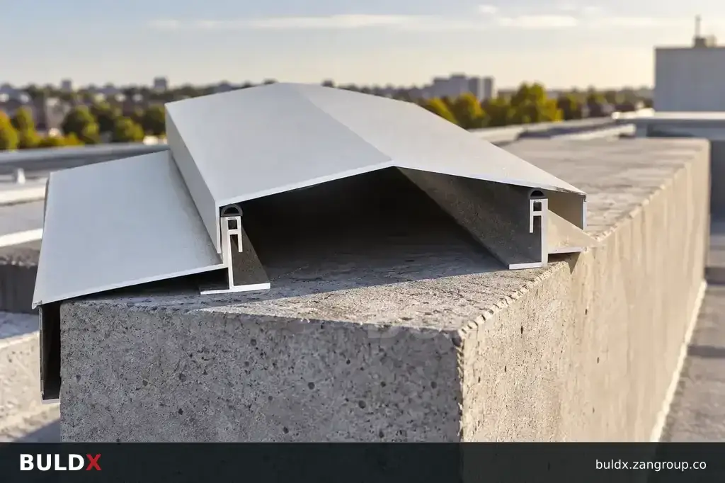 AI-generated application context: Parapet copings: measure geometry before selecting a cover