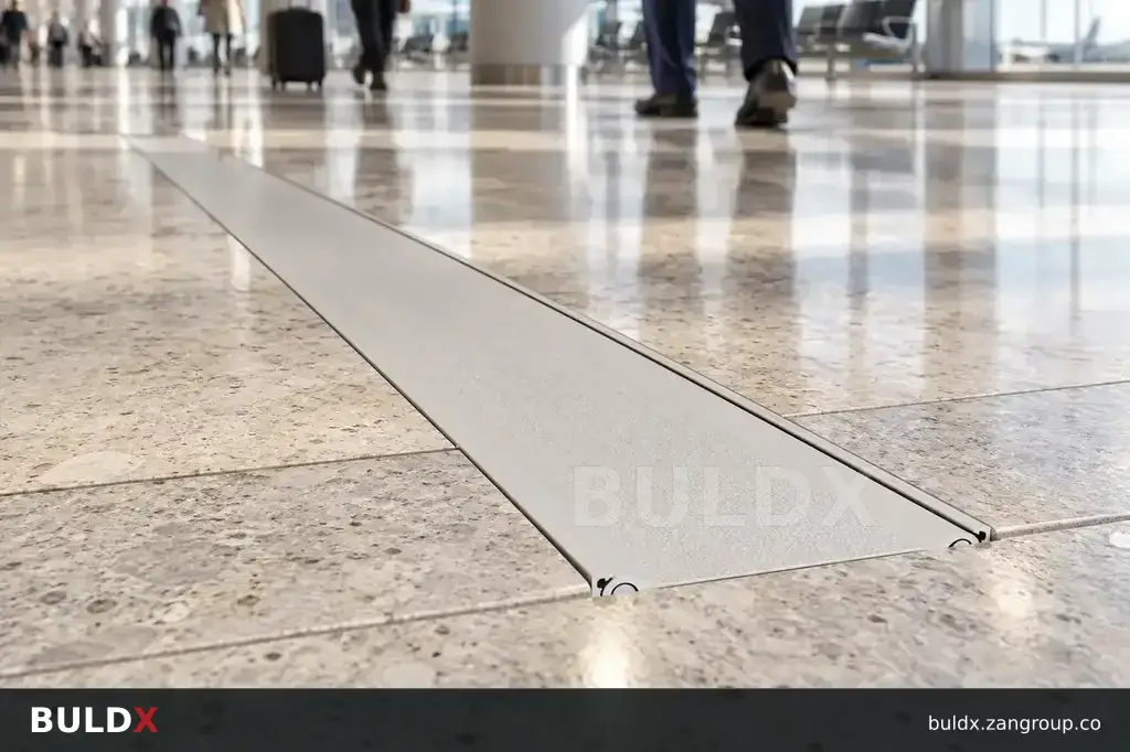 AI-generated application context: Recessed versus surface-mounted floor expansion joints