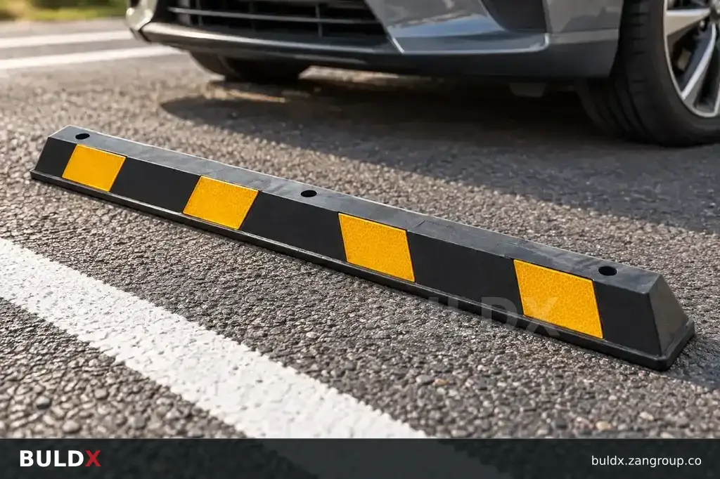 AI-generated application context: Rubber and metal parking products: compare the actual assembly