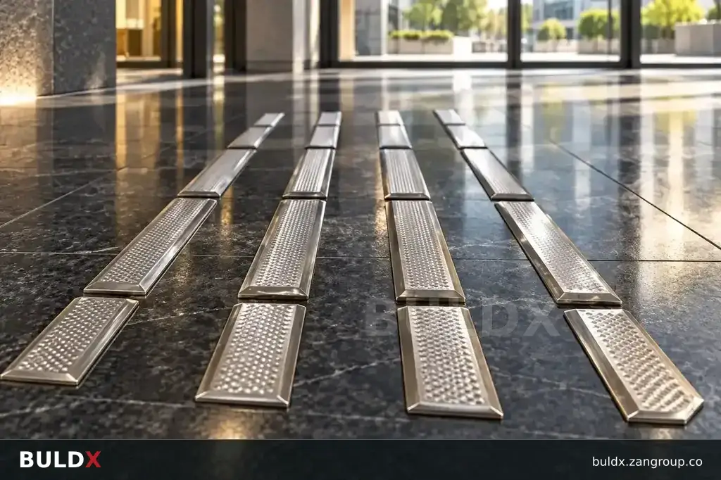 AI-generated application context: Tactile surface contrast: assess it against the actual floor