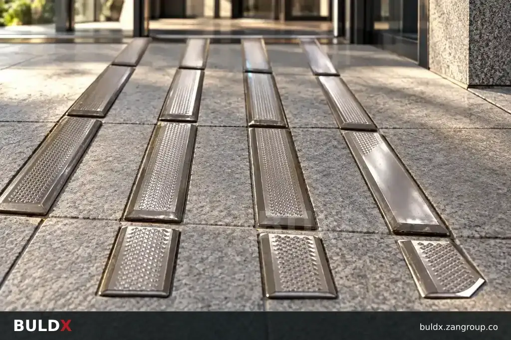AI-generated application context: Tactile surface materials: exposure and fixing checks